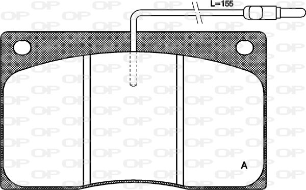OPEN PARTS Комплект тормозных колодок, дисковый тормоз BPA0044.02